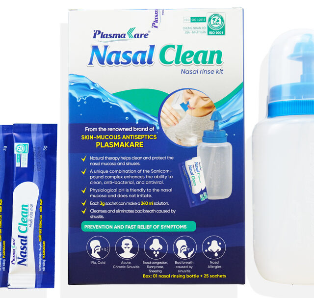 Bộ rửa mũi xoang PlasmaKare Nasal Clean – Kháng khuẩn, kháng virus, làm sạch hiệu quả, an toàn