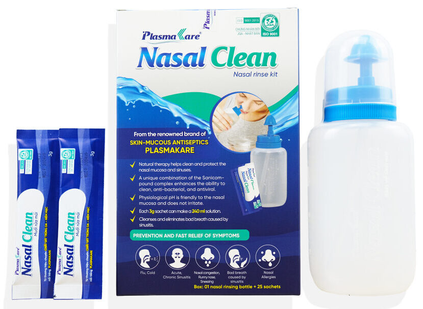 Bộ rửa mũi xoang PlasmaKare Nasal Clean - Kháng khuẩn, kháng virus, làm sạch hiệu quả, an toàn 1