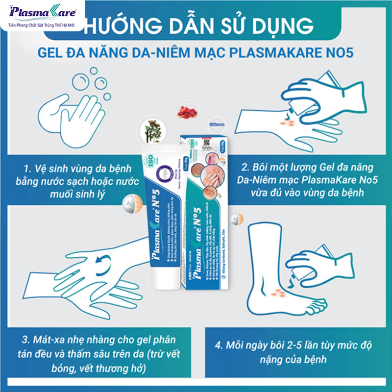 Kem Nano bạc PlasmaKare No5 - Kem bôi đa năng cho da và niêm mạc